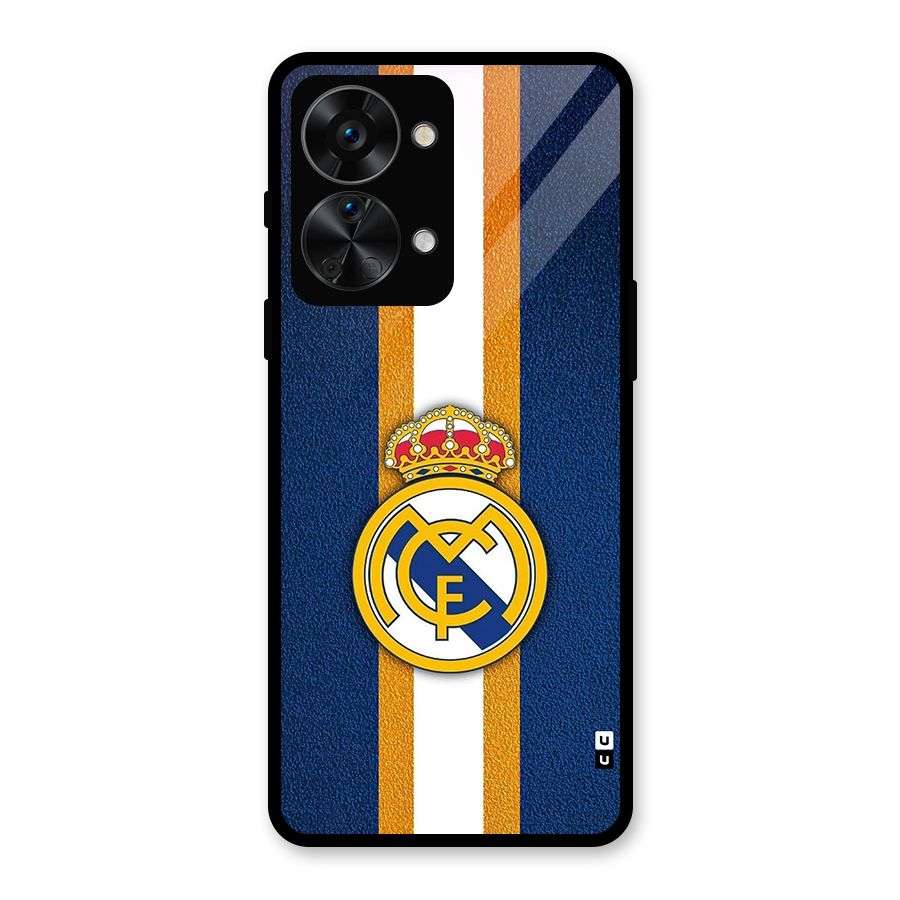 Real Madrid Stripes Glass Back Case for OnePlus Nord 2T