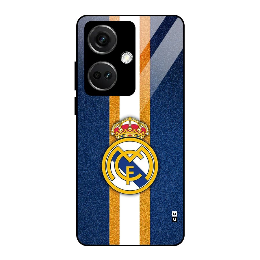 Real Madrid Stripes Glass Back Case for OnePlus Nord CE 3 5G