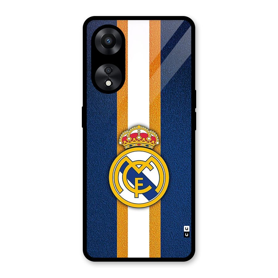 Real Madrid Stripes Glass Back Case for Oppo A78