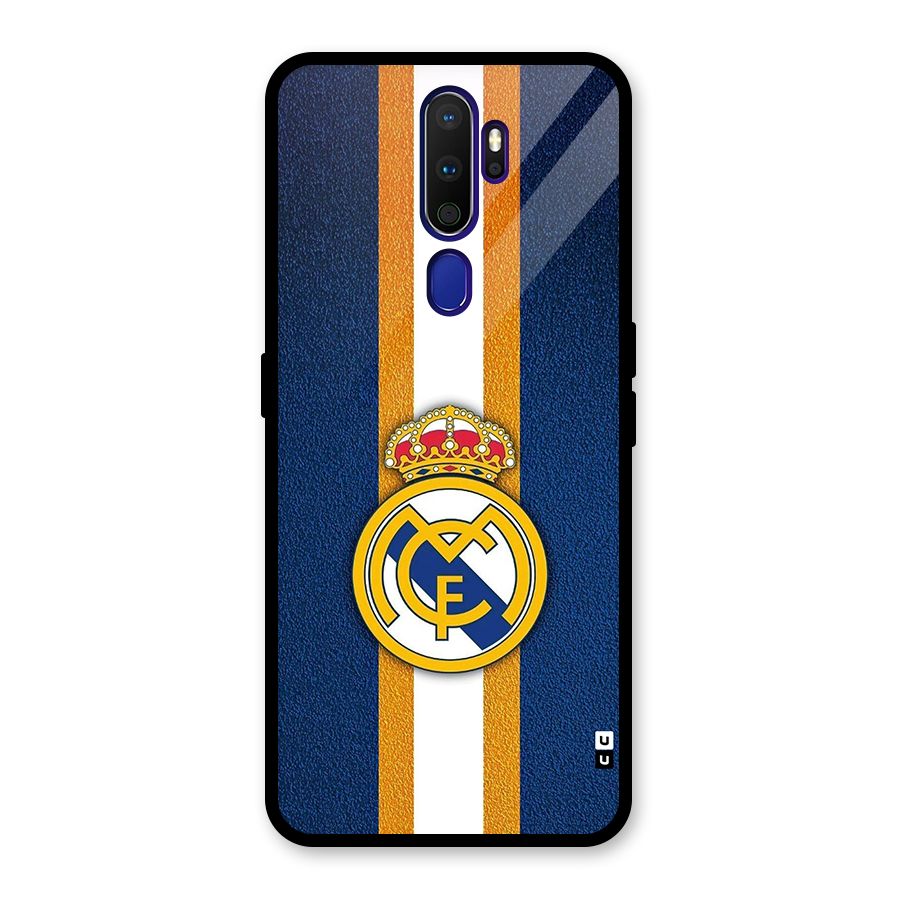 Real Madrid Stripes Glass Back Case for Oppo A9 (2020)