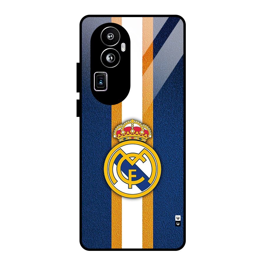 Real Madrid Stripes Glass Back Case for Oppo Reno10 Pro Plus