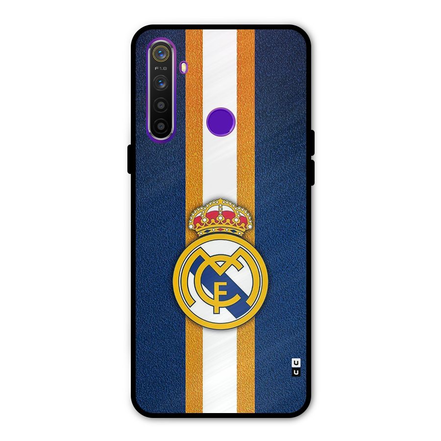 Real Madrid Stripes Glass Back Case for Realme 5s