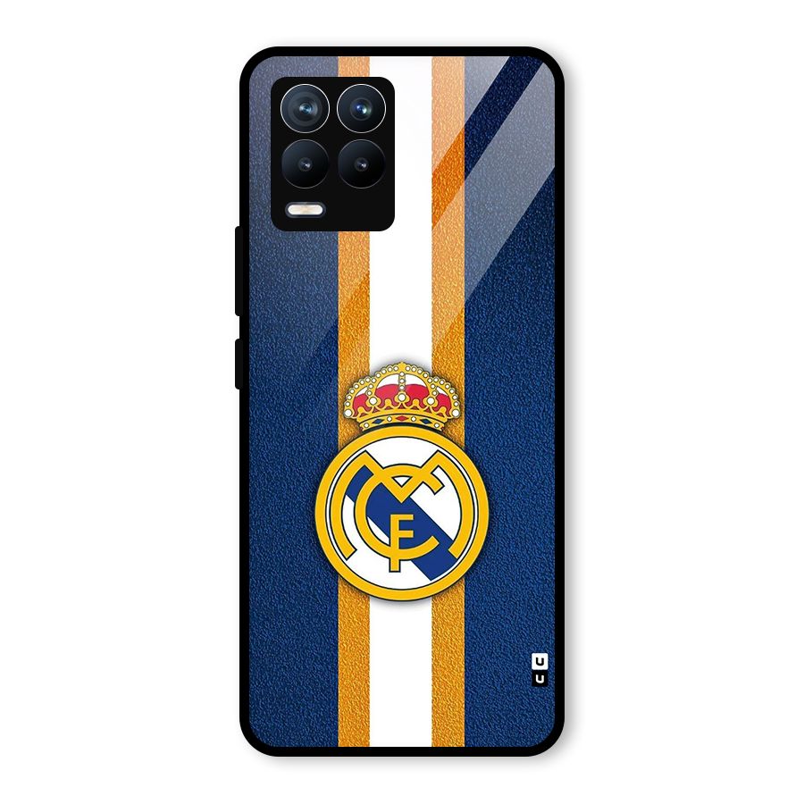 Real Madrid Stripes Glass Back Case for Realme 8
