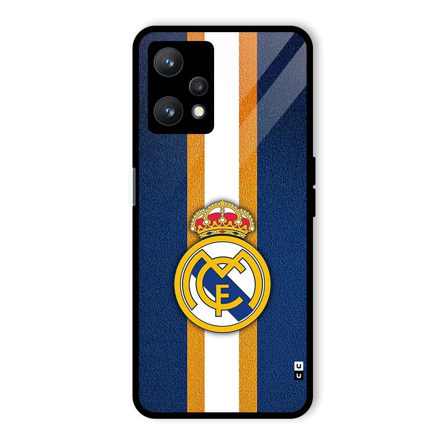 Real Madrid Stripes Glass Back Case for Realme 9 Pro 5G