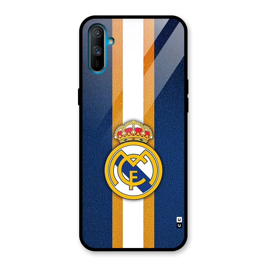 Real Madrid Stripes Glass Back Case for Realme C3