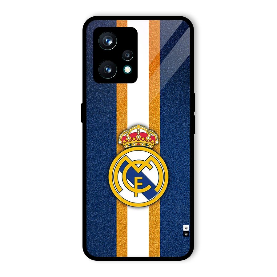 Real Madrid Stripes Glass Back Case for Realme Narzo 50 Pro
