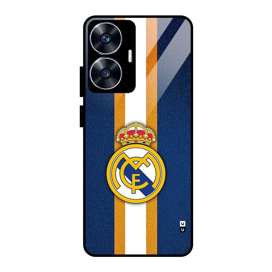 Real Madrid Stripes Glass Back Case for Realme Narzo N55