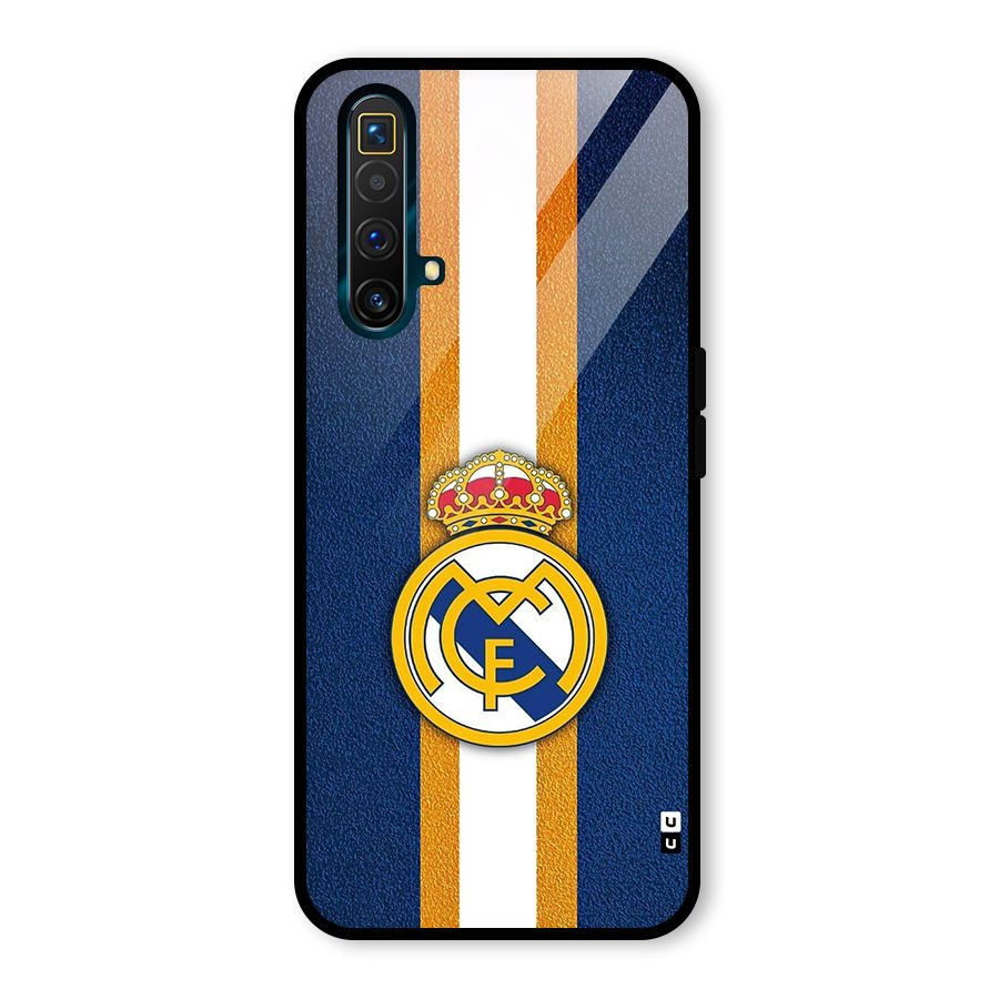 Real Madrid Stripes Glass Back Case for Realme X3