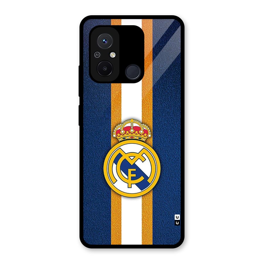 Real Madrid Stripes Glass Back Case for Redmi 12C