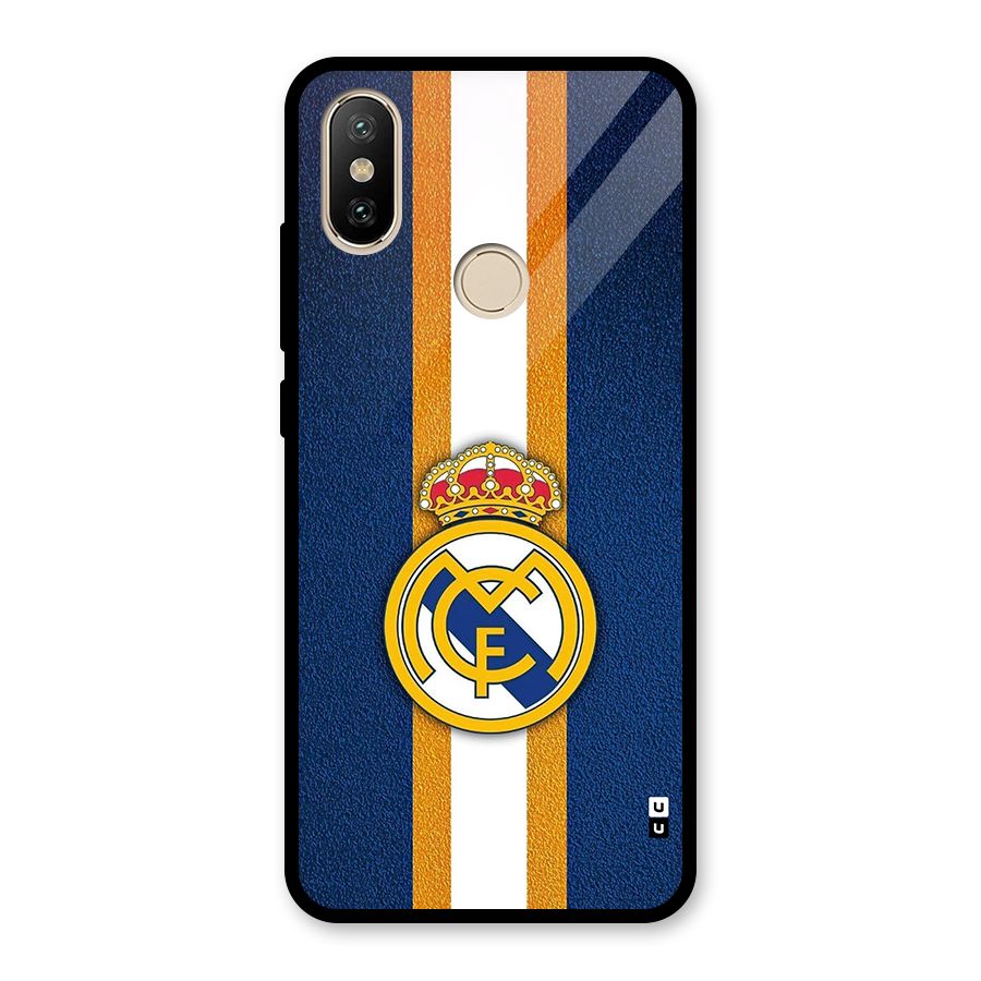 Real Madrid Stripes Glass Back Case for Redmi A2