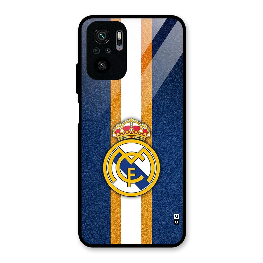 Real Madrid Stripes Glass Back Case for Redmi Note 11 SE