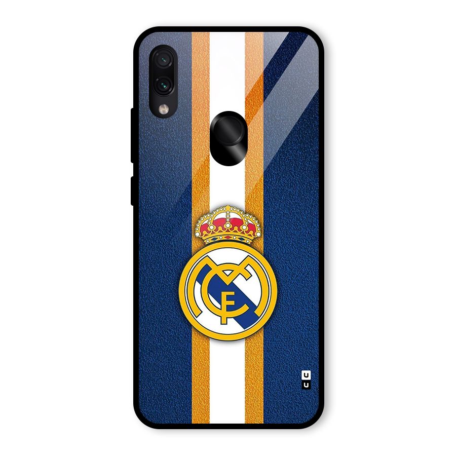 Real Madrid Stripes Glass Back Case for Redmi Note 7 Pro