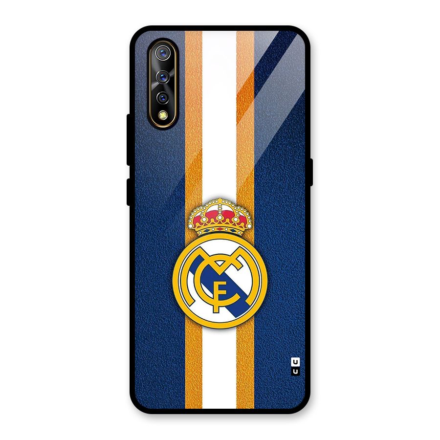 Real Madrid Stripes Glass Back Case for Vivo S1