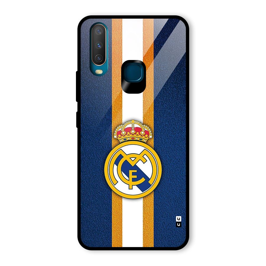 Real Madrid Stripes Glass Back Case for Vivo U10