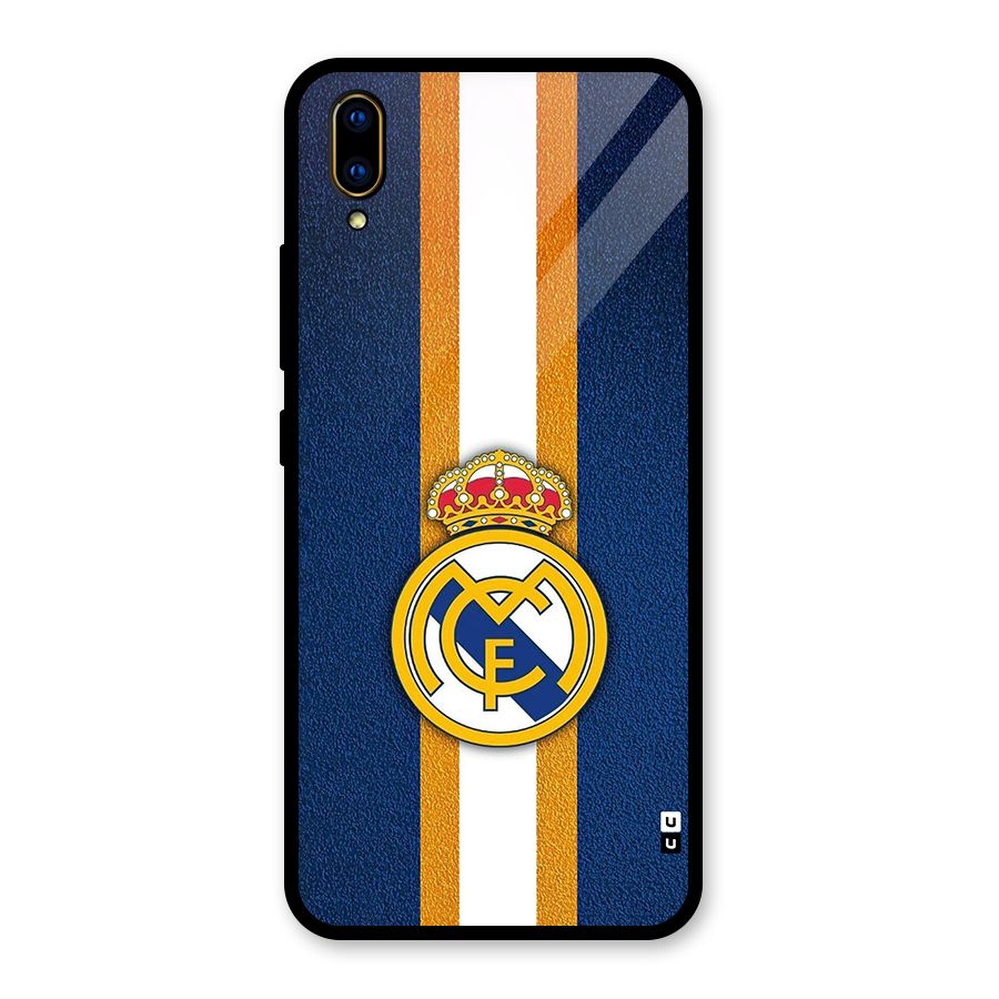 Real Madrid Stripes Glass Back Case for Vivo V11 Pro