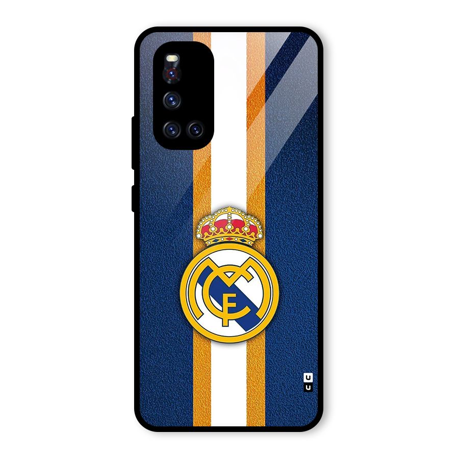 Real Madrid Stripes Glass Back Case for Vivo V19