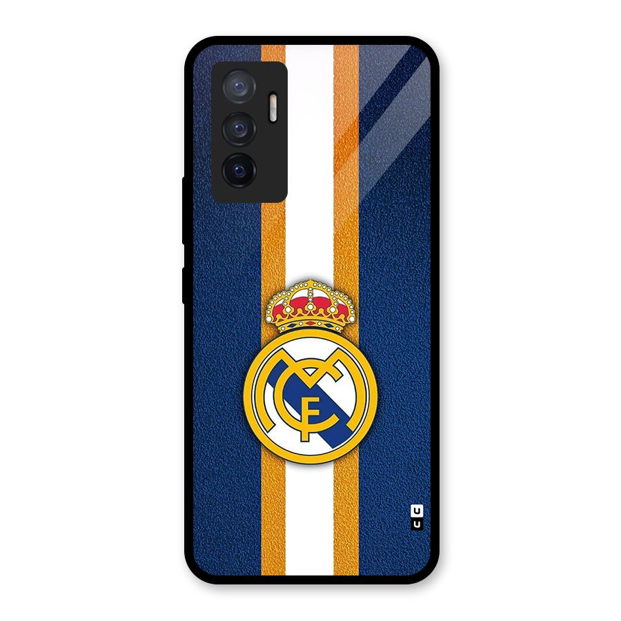 Real Madrid Stripes Glass Back Case for Vivo V23e