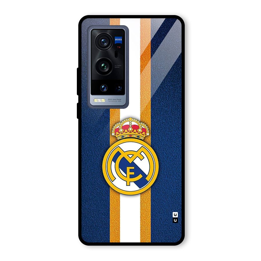 Real Madrid Stripes Glass Back Case for Vivo X60 Pro Plus