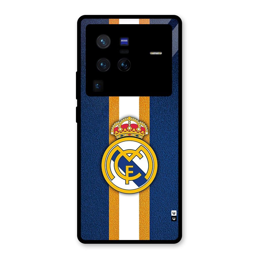 Real Madrid Stripes Glass Back Case for Vivo X80 Pro