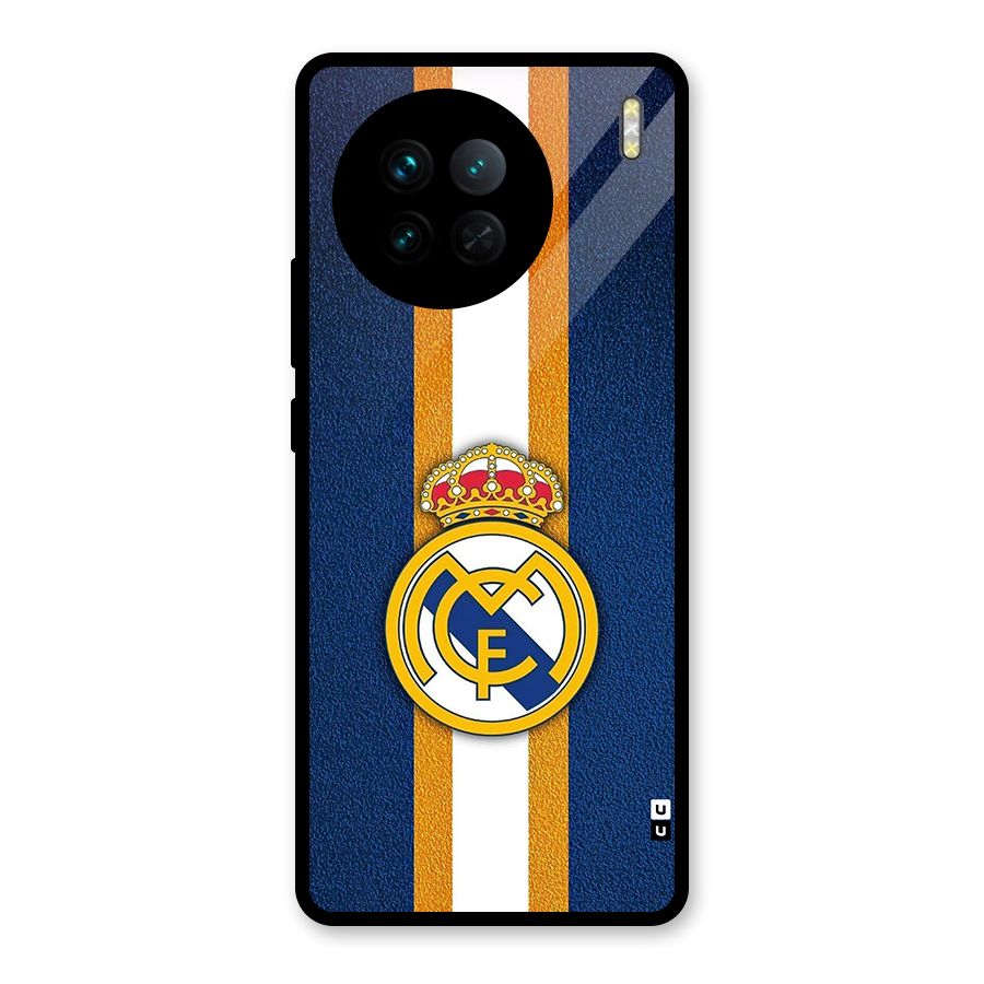 Real Madrid Stripes Glass Back Case for Vivo X90