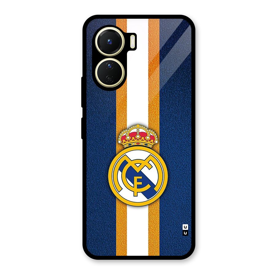 Real Madrid Stripes Glass Back Case for Vivo Y16