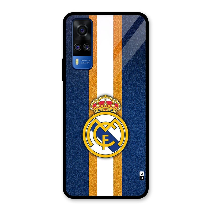 Real Madrid Stripes Glass Back Case for Vivo Y31