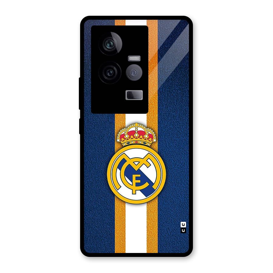 Real Madrid Stripes Glass Back Case for Vivo iQOO 11 5G