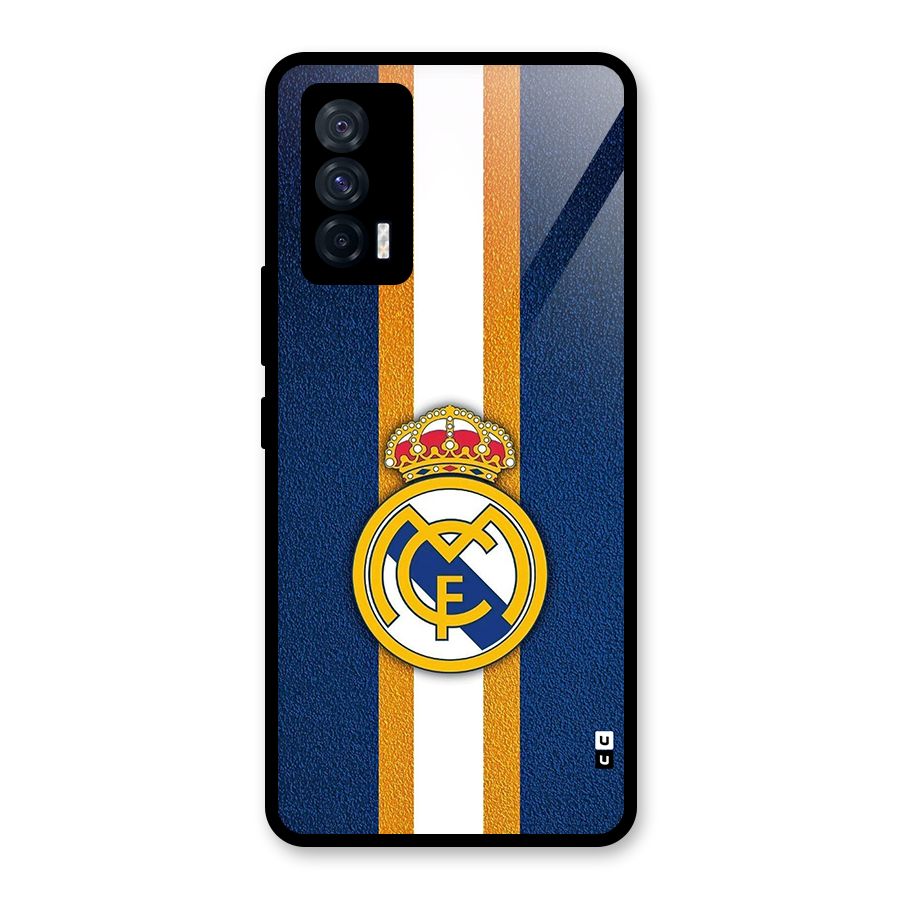 Real Madrid Stripes Glass Back Case for Vivo iQOO 7 5G