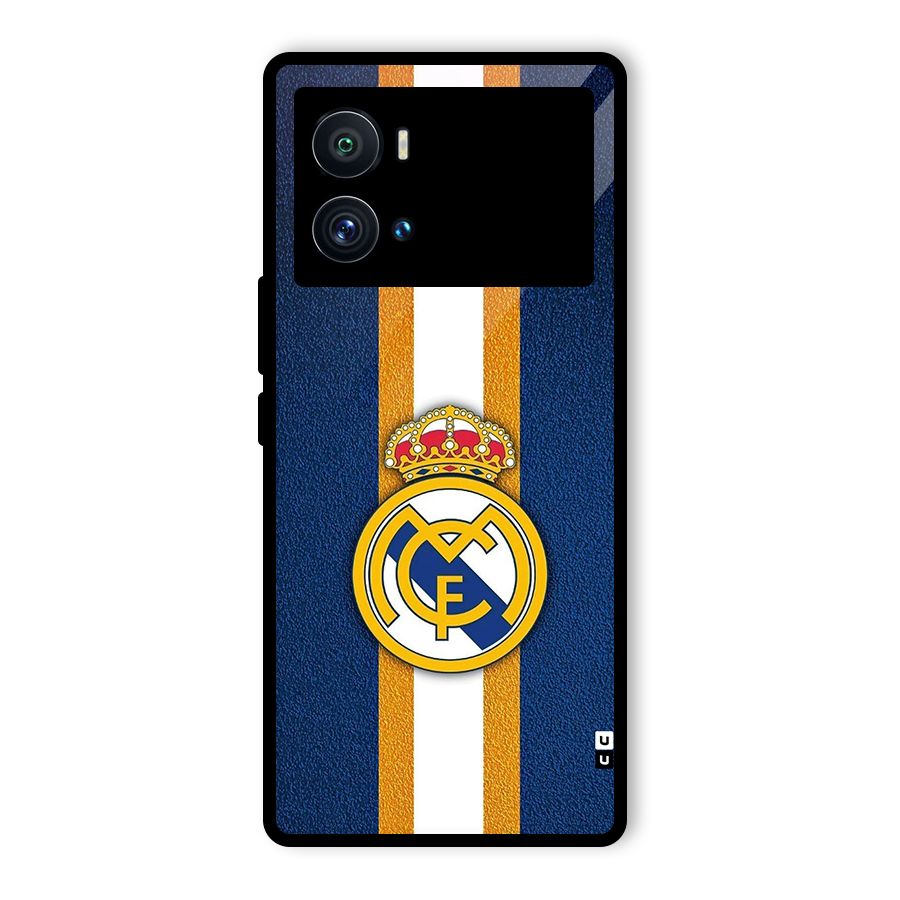 Real Madrid Stripes Glass Back Case for Vivo iQOO 9 Pro