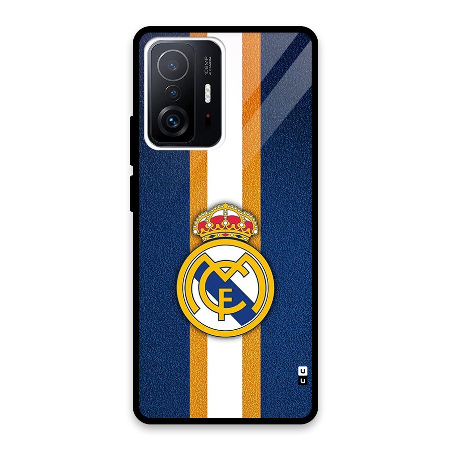 Real Madrid Stripes Glass Back Case for Xiaomi 11T Pro