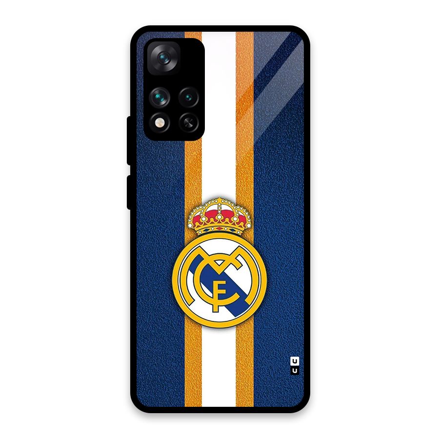 Real Madrid Stripes Glass Back Case for Xiaomi 11i HyperCharge 5G
