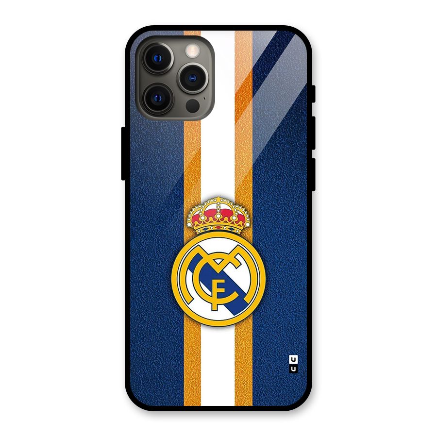 Real Madrid Stripes Glass Back Case for iPhone 12 Pro Max