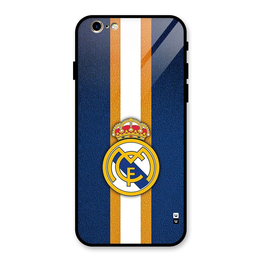 Real Madrid Stripes Glass Back Case for iPhone 6 6S