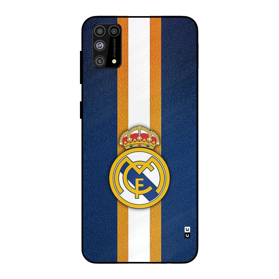 Real Madrid Stripes Metal Back Case for Galaxy F41