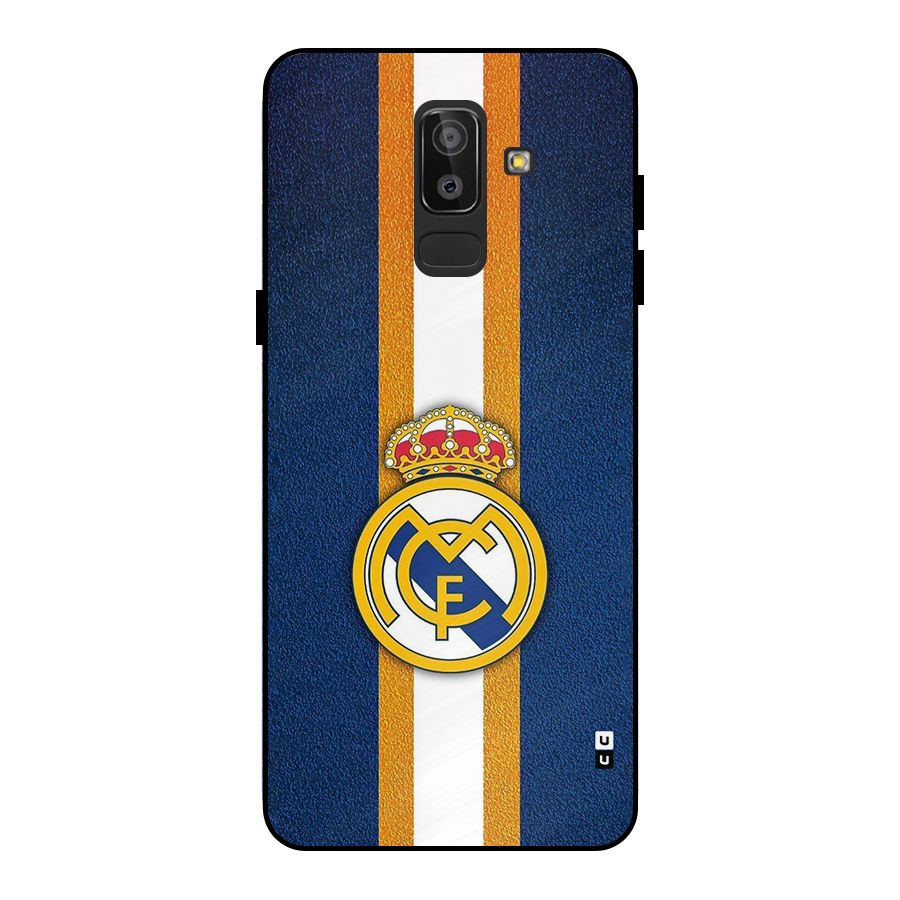 Real Madrid Stripes Metal Back Case for Galaxy J8