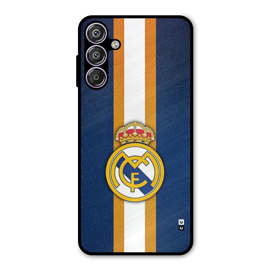 Real Madrid Stripes Metal Back Case for Galaxy M15