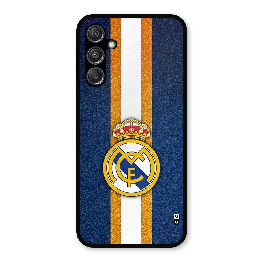 Real Madrid Stripes Metal Back Case for Galaxy M34 5G