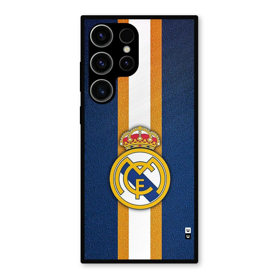 Real Madrid Stripes Metal Back Case for Galaxy S23 Ultra