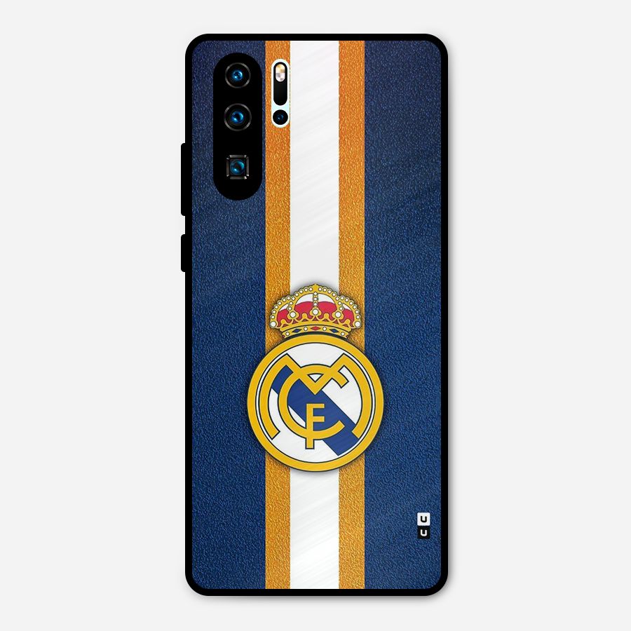 Real Madrid Stripes Metal Back Case for Huawei P30 Pro