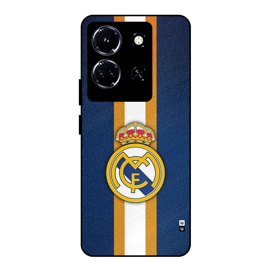 Real Madrid Stripes Metal Back Case for Infinix Note 30 5G