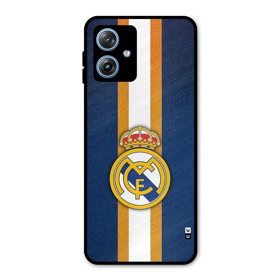 Real Madrid Stripes Metal Back Case for Moto G54