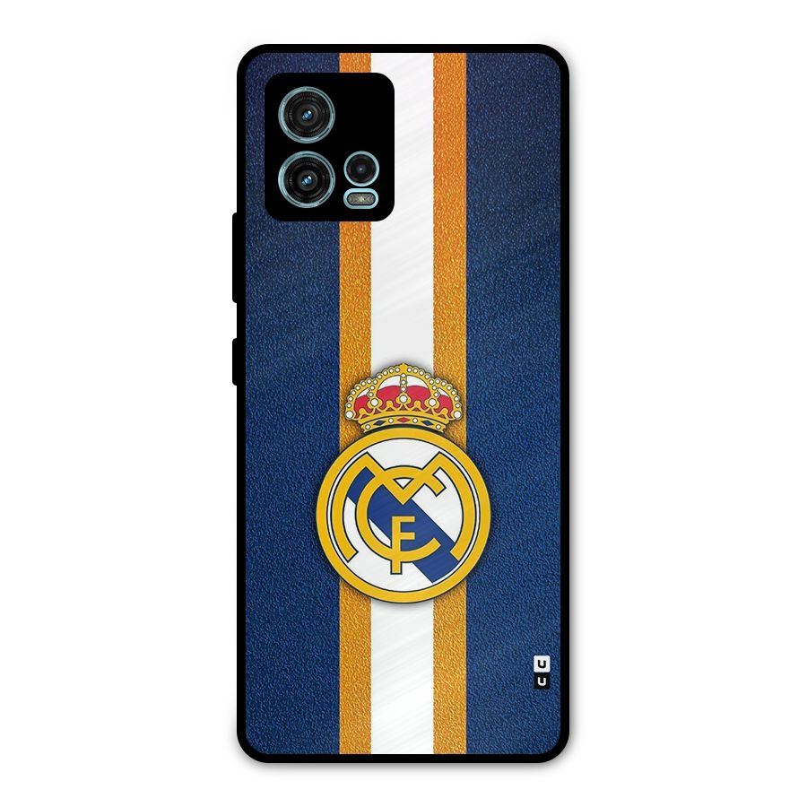 Real Madrid Stripes Metal Back Case for Moto G72