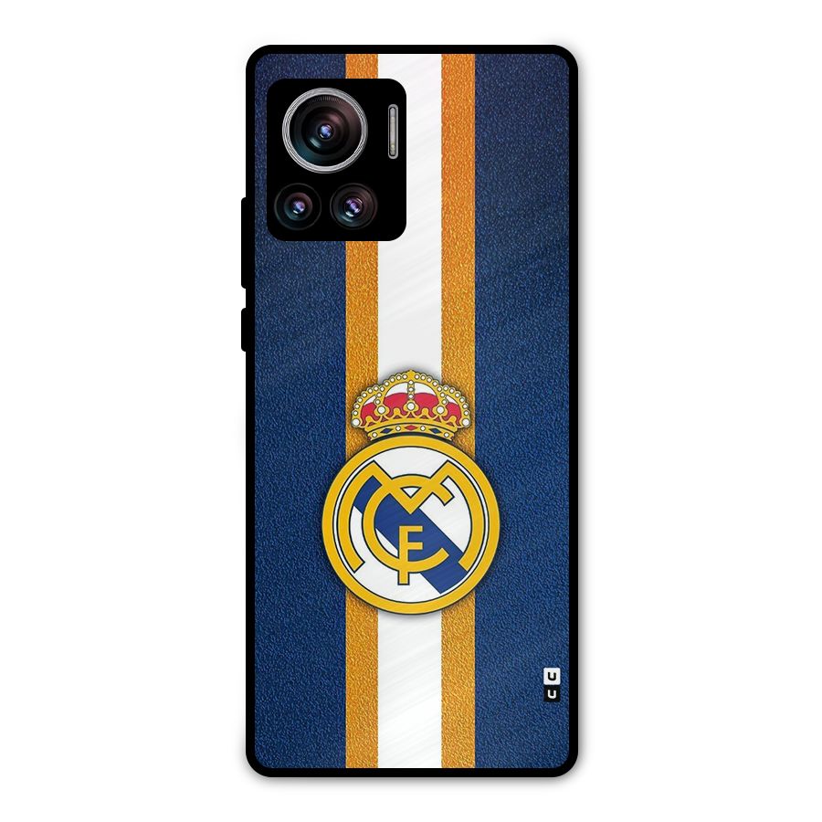 Real Madrid Stripes Metal Back Case for Motorola Edge 30 Ultra