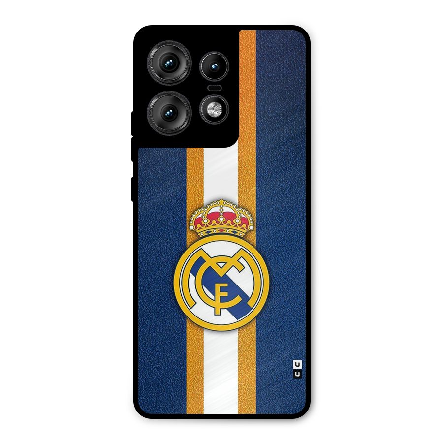Real Madrid Stripes Metal Back Case for Motorola Edge 50 Pro