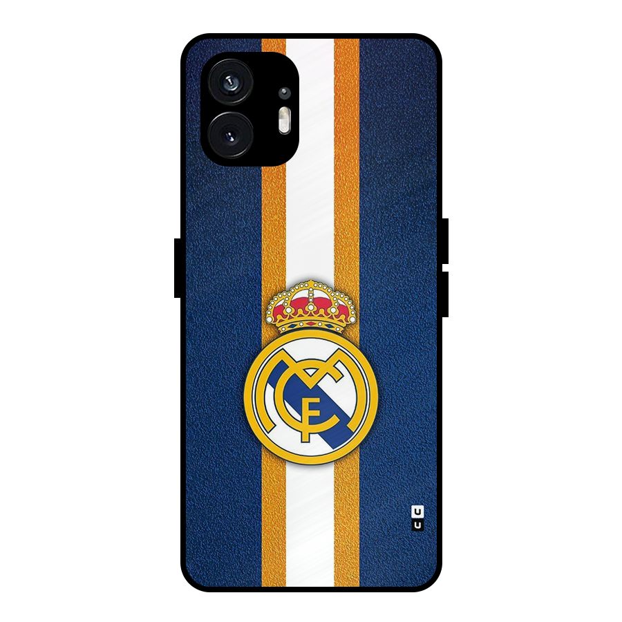 Real Madrid Stripes Metal Back Case for Nothing Phone 2
