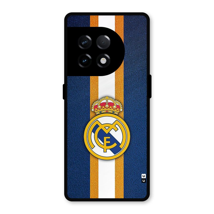 Real Madrid Stripes Metal Back Case for OnePlus 11R
