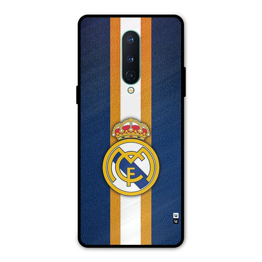 Real Madrid Stripes Metal Back Case for OnePlus 8