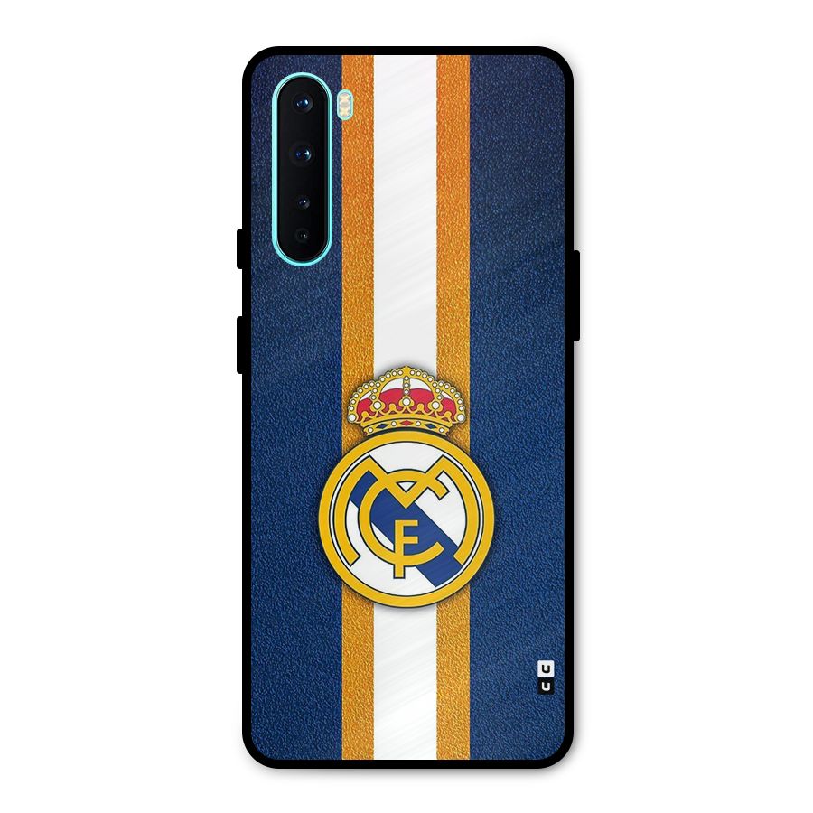 Real Madrid Stripes Metal Back Case for OnePlus Nord