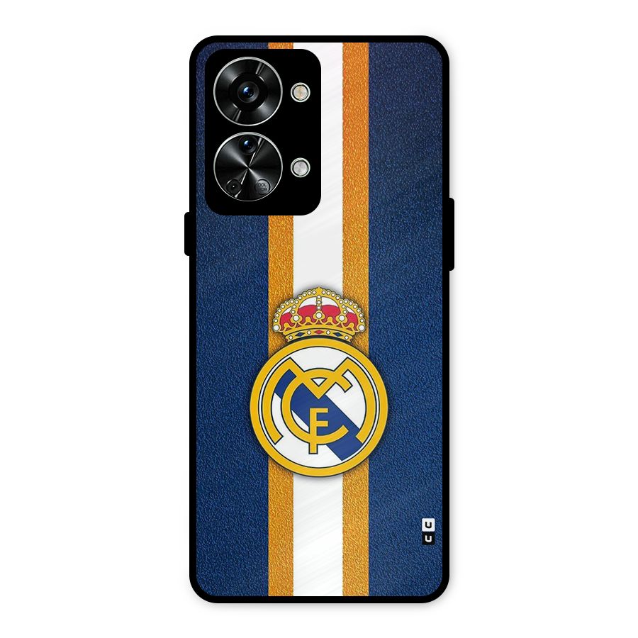 Real Madrid Stripes Metal Back Case for OnePlus Nord 2T