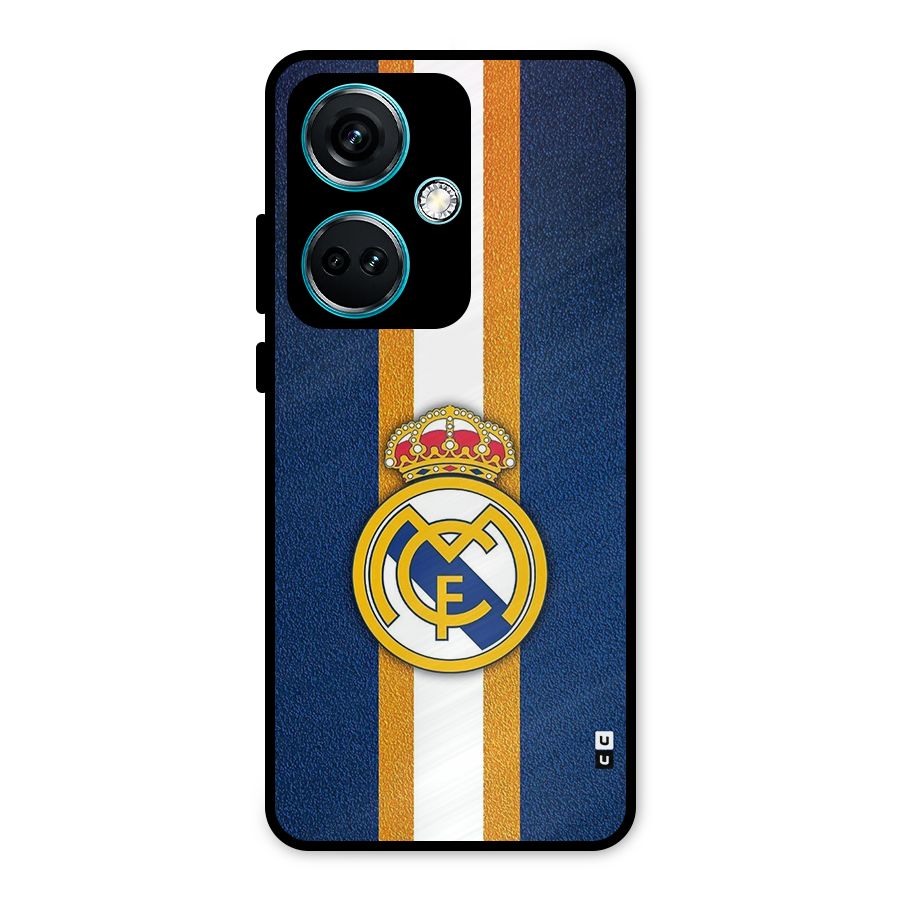Real Madrid Stripes Metal Back Case for OnePlus Nord CE 3 5G